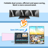 Écran portable double pour ordinateur portable 14 15,6 16 18,5 pouces FHD 1080P IPS, moniteur USB-C, station de travail mobile pour jeux