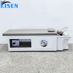 KISEN Mobilier de salon moderne et portable : Lit de lavage capillaire pour spa capillaire avec lavabo de thérapie aquatique et bac à shampoing amovible - Product Image 4