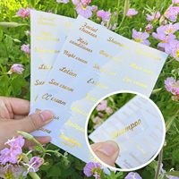 Reise-Toilettenartikel-Etiketten Langlebige Premium-Goldfolien-geprägte PVC-Aufkleber Wasserdicht Transparent Umweltfreundlich Recycelbar Wiederverwendbar