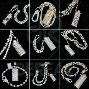 Étui à briquet personnalisé en moissanite VVS, style hip-hop, luxe, argent 925, pendentif chaîne glacé, bijoux fins pour hommes - Product Image 2
