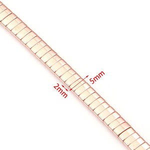 1 brin de perles Tila rectangulaires en <span class=keywords><strong>hématite</strong></span> multicolores, revêtues, 5*1mm, à double trou, pour la fabrication de bijoux et de bracelets - Product Image 5