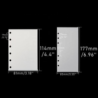 NOUVEAU A6 A7 Cash Envelope Binder Pocket Frosted PP Budgeting Pockets Side Loading Zipless Punched Budget Envelope Money Organizers