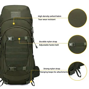 नई डिजाइन निविड़ अंधकार छलावरण रूकसाक mochila 50L लंबी पैदल यात्रा वापस पैक शिकार डेरा डाले हुए ट्रेकिंग सामरिक बैग बैग