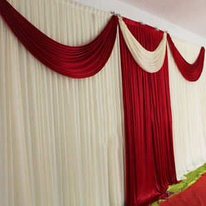 सुरुचिपूर्ण बकाइन Draping swags बर्फ रेशम सफेद शादी टांगना पृष्ठभूमि - Product Image 2