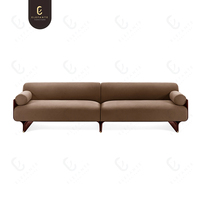 Canapé moderne et luxueux pour le salon, canapé en bois de chêne rouge, design unique, ensemble de grands canapés modulables en tissu et velours pour villa, mobilier de maison