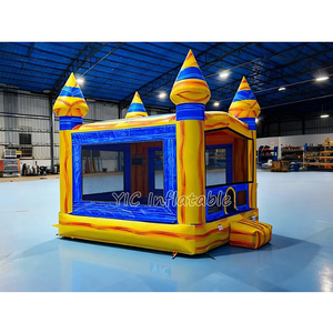 Château gonflable commercial bleu pour enfants, location de matériel de fête, centre d'équipements de jeux - Product Image 4