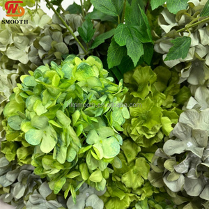 SMOOTH Custom Forest Style <b>Artificial</b> Green <b>Hydrangea</b> Rose Flora Runner <b>Flower</b> ball Set - Product Image 4