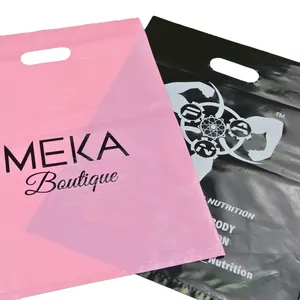 Plastic Bags For Shipping Custom Plastic Shopping Logo Die Cut Bags Retail Shopping Bags With Handle Shipping Bags For Clothes