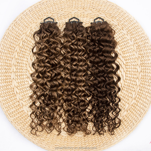 100% <b>Russian</b> Virgin Thin Invisible Genius Weft Hair Extensions Double Drawn Natural Human Hair Genius Weft - Product Image 4