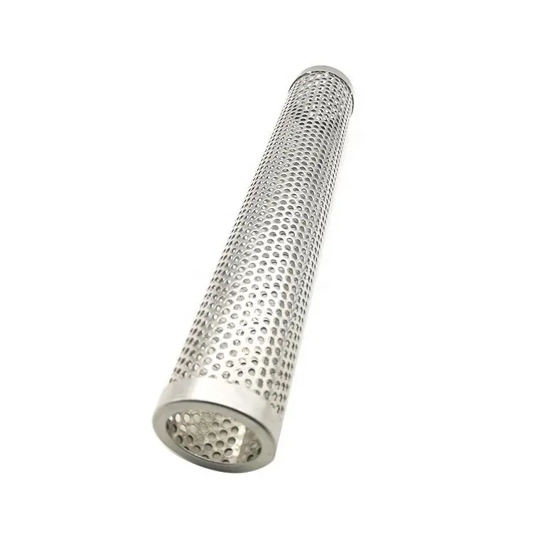 Cilindro de filtro de tubo de filtro perforado de malla de acero inoxidable