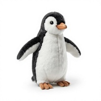 Adorable Peluche Pingouin Kawaii Douce et Moelleuse Noire et Blanche, Animal en Peluche Mignon, Poupée en Peluche Oiseau, Cadeau Personnalisé, Faible MOQ, OEM ODM