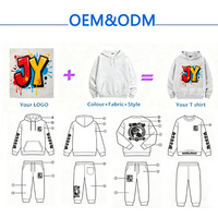 Ensemble de survêtement unisexe personnalisé de luxe avec veste à col montant et fermeture éclair 4/1, pantalon de jogging ample et épais, style streetwear