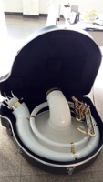 Sousaphone en fibre de verre à 3 ventouses en laiton (SS-S330W)
