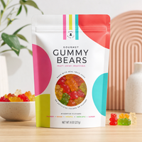 Sachet Doypack de luxe imprimé personnalisé mat pour bonbons Taffy acidulés, avec fenêtre, fermeture Ziplock, trou de suspension Sombrero, pour confiseries SUP