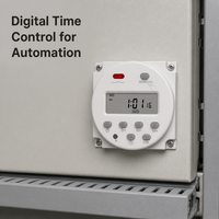 Minuteur programmable hebdomadaire numérique CN101A AC220V 16A avec écran LCD et couvercle de protection pour contrôle automatisé