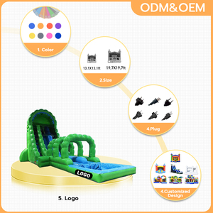 Custom Outdoor Pastel Kids <b>Inflatable</b> Water Slide China for Girls Backyard Fun <b>Inflatable</b> Slip N Slide - Product Image 2