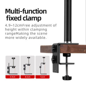 ขาตั้งไฟแบบหนีบโต๊ะพร้อมสกรู 1/4 นิ้ว ปรับระดับได้ ทำจากอะลูมิเนียม สำหรับไฟ LED กล้อง และแฟลช - Product Image 5