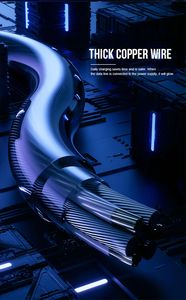 Factory Price Mobile Phone Charging Cable 1m Luminous <b>LED</b> <b>Light</b> USB Type C Cable - Product Image 5