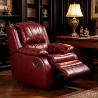 Fauteuil inclinable manuel en cuir PU de style européen, fauteuil inclinable individuel pour la maison, le salon ou le bureau.