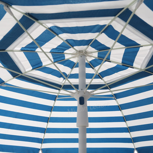Fringe <span class=keywords><strong>Ricard</strong></span> Beach Umbrella Stripes Sun Stripe Patio Commercial Outdoor 2023 Design avec Blue and White Steel Polyester Modern - Product Image 6