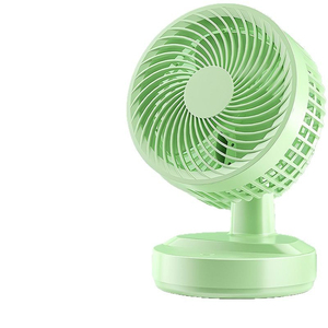 Portable Water Mist <b>Fan</b> Green Plastic Brushless Motor <b>USB</b> Rechargeable 3200mAh Battery 5W 3 Blades Oscillating Five-Speed Button - Product Image 1
