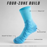 Chaussettes de basketball personnalisées bleu clair pour enfants, chaussettes de sport rembourrées montantes pour jeunes, motif léopard, pour l'école, la gym, l'entraînement, vente en gros