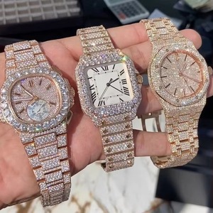 Reloj de Diseño Único en Acero Inoxidable Estilo Hip Hop, Personalizado y con Diamantes Cultivados en Laboratorio para Hombre, Envío Directo - Product Image 3