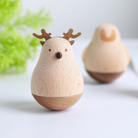 Gobelet de bureau en bois ornements petites décorations créatives décompresser anniversaire artisanat
