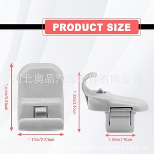 Mazda Car Headrest Hook Plastic <b>Nylon</b> POMPP Beige Gray <b>Slip</b> Hook For Sun Visor Accessories LC6269261B77 - Product Image 2