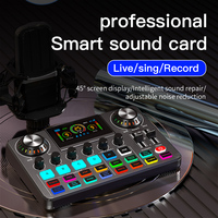 Kit d'interface audio de studio professionnel pour la diffusion en direct, équipement de streaming avec carte son, mixeur et ensemble de microphones