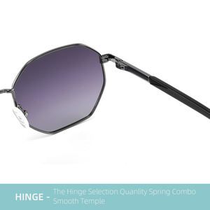 Gafas de Sol de metal redondas Ploygon de alta calidad para caras pequeñas gafas de sol <span class=keywords><strong>Wayfarer</strong></span> <span class=keywords><strong>lentes</strong></span> polarizadas UV400 TAC listas Stock - Product Image 3