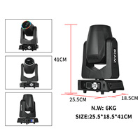 Luz Móvil de Cabeza para Escenario de 200W, BSW LED, Gobo, Anillo de Luz, Tira de Luz, Prisma, Efecto Arcoíris, Equipo de DJ para Conciertos, Discotecas