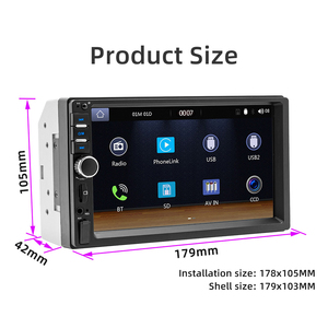 Topnavi Lecteur MP5 double DIN 7 pouces pour voiture, <span class=keywords><strong>autoradio</strong></span> stéréo, CarPlay sans fil, Android Auto, écran tactile - Product Image 5