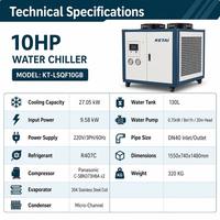 Refroidisseur d'eau industriel Xuye 10HP à refroidissement par air, double compresseur scroll 27kW 380V 3PH 50HZ, faible bruit, R134a/R410A/R407C