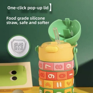 Gourde Thermos Créative pour Enfants en Acier Inoxydable 316, Anti-chute, Portable, Grande Capacité, pour la Maternelle et les Bébés, avec Fonction Comptage - Product Image 4