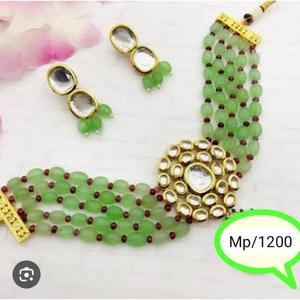 Handmade Ethnic Indian Wedding Fashion <b>Jewellery</b> Set New Kundan Necklace Crystal Pearl Gold Plated <b>Brass</b> Strand Bulk Product - Product Image 1