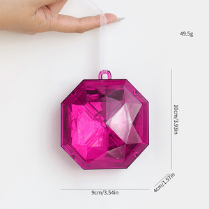 Decorazioni Natalizie a Forma di Diamante di Alta Qualità, Palline in Plastica Stampate UV, Impermeabili, Riutilizzabili e Personalizzabili per Albero - Product Image 6