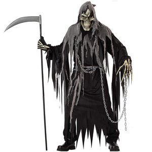 Disfraz de Halloween para Hombre, Disfraz de Grim Reaper, Túnica de Fantasma de la Muerte, Disfraz de Cosplay con Máscara - Product Image 1