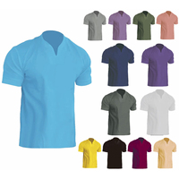 Vente en gros de t-shirts de haute qualité en coton avec logo sérigraphie personnalisée t-shirt d'été à col en V uni respirant pour hommes