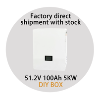 Batterie modulaire extensible Winfinova JK BMS à 16 cellules, 5 kWh, 51,2 V, 100 Ah, boîtier métallique prismatique, écran LCD, rack de batterie, 5 kg, Chine, indice de protection IP20