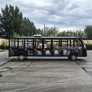 Bus électrique ZOWN noir résistant aux intempéries, carrosserie entièrement fermée, pour le transport panoramique toute l'année - Product Image 1