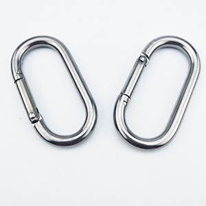Mousqueton robuste en acier inoxydable de forme ovale, finition naturelle, à attache <span class=keywords><strong>rapide</strong></span> droite pour l'industrie lourde - Product Image 4