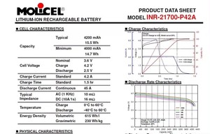 Batería Profesional para Dron FPV Molicel 6S3P 12600 mAh 21700 Li-ion Recargable Resistente a Bajas Temperaturas para Dron de Carreras - Product Image 5