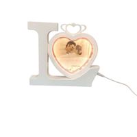 Cadre photo LED lumineux, cadre photo à lumière chaude, lampe de bureau, cadre photo sur le thème de l'amour, cadeau créatif
