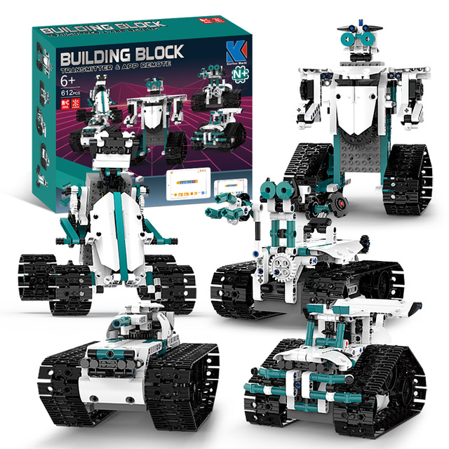 612PCS APP Programmable Rc Control Robot Toy STEM DIY Intelligent Changing Model Kids Toys for Gift Building Blocks Sets