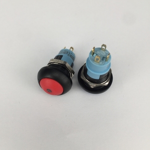 مفتاح بلاستيك IP65 مقاوم للماء 12 ، صغير دائري أحمر أو أزرق - Product Image 2