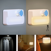 Veilleuse LED à détecteur de mouvement, rechargeable/à piles, pour armoire de cuisine, chevet, maison (intelligente, 120) °   Détection, portée de 4 à 6 m)
