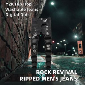 Jeans Super Holgados para Hombre, Cintura Alta, Pierna Ancha, Estilo Urbano, Corte Holgado, Retro, Personalizados, Lavados, de Algodón, para Fiesta - Product Image 2