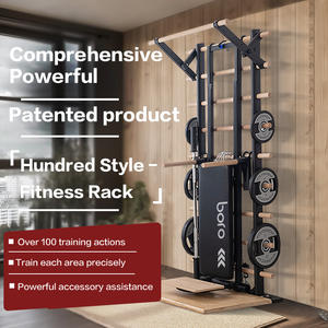 Entrenador de suspensión de escalera sueca sin instalación 9 barras estratégicas Barra de puesto de madera para gimnasio en casa y clínicas escolares - Product Image 1