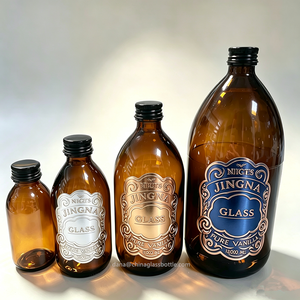Botella de Vidrio Ámbar de 60 ml, 300 ml, 500 ml, 1000 ml, Todos los Tamaños, para Rociador de Bruma de Vino o Colorete - Product Image 3